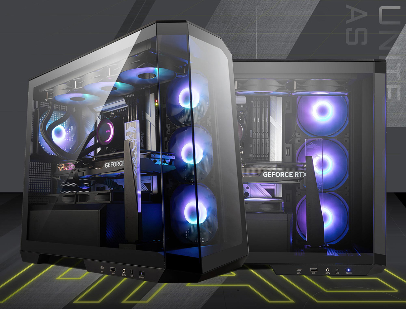 gabinetes gamer con vidrio templado MSI M100R